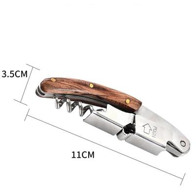Wine Opener Stainless Steel Multi-function Bottle Opener Foil Cutter Leather Case Cork Remover Air Pressure Bottle Opener Tool