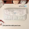 Xiaohongshu Cute Rabbit Pencil Case - Girly Cartoon Large Capacity Stationery & Toiletry Bag