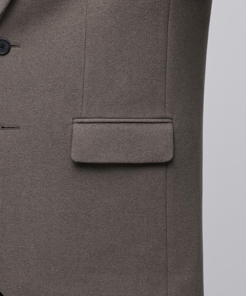 Musinsa Standard Wool Blend Melton Daddy Shoulder Oversized Blazer [Dusty Beige]