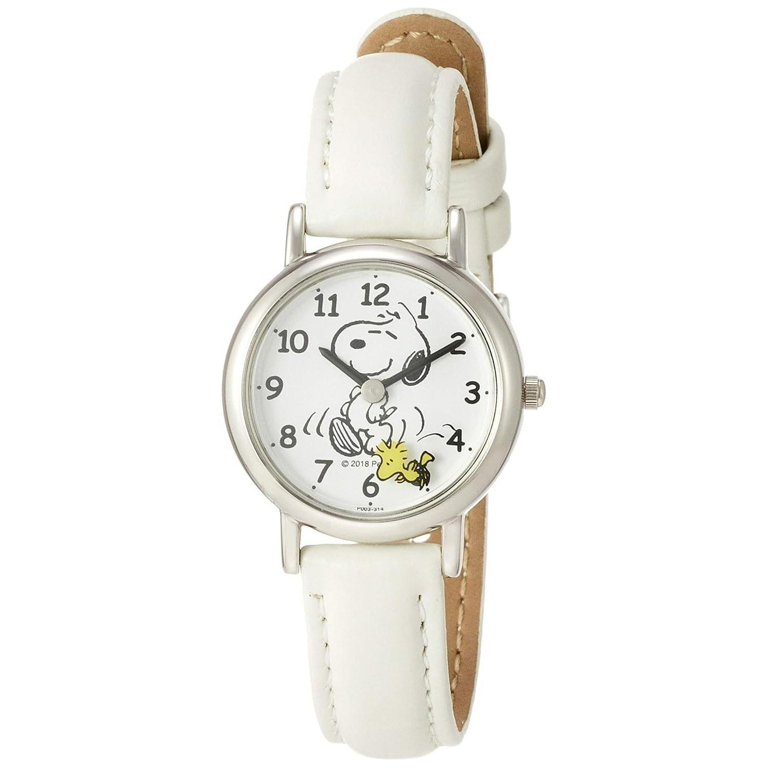 Citizen QQ Wristwatch PEANUTS Snoopy P003-314 Ladies White