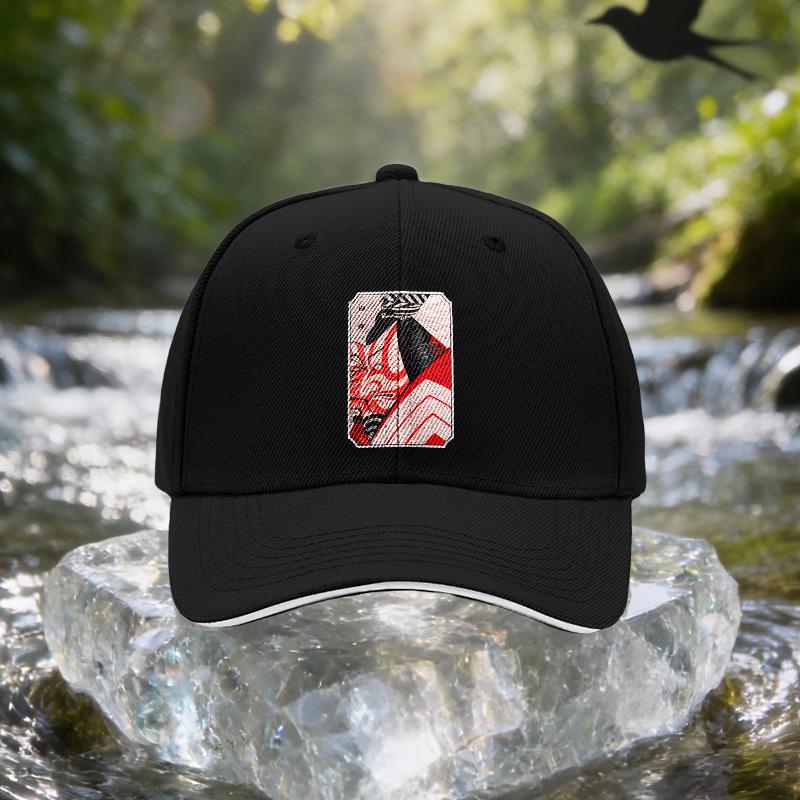 Kabuki Mask Baseball Cap with Kabuki Face Adjustable Unisex Hat Suitable for Travel Parties Birthdays Themed Events Light