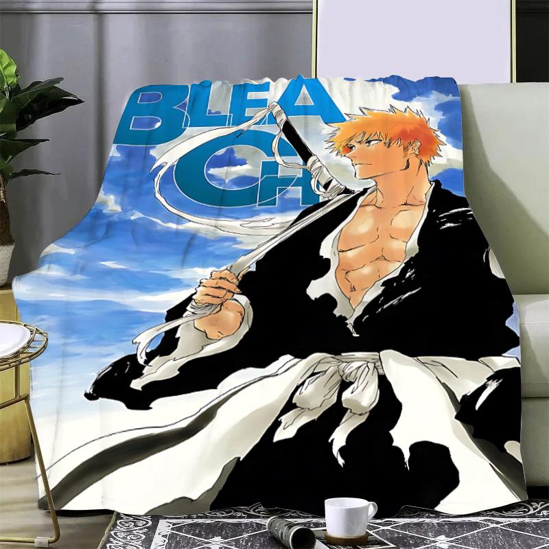 

Bleach Kurosaki Ichigo Printed Blanket Picnic Blankets Warm Blanket Soft and Comfortable Blanket Home Travel Birthday Gift 30x40in