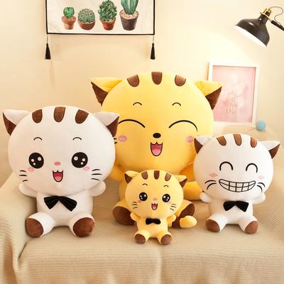 Cute Cat Doll Big Face Cat Plush Toy Children's Doll Throw Pillow Girls Rag Doll Birthday Gift