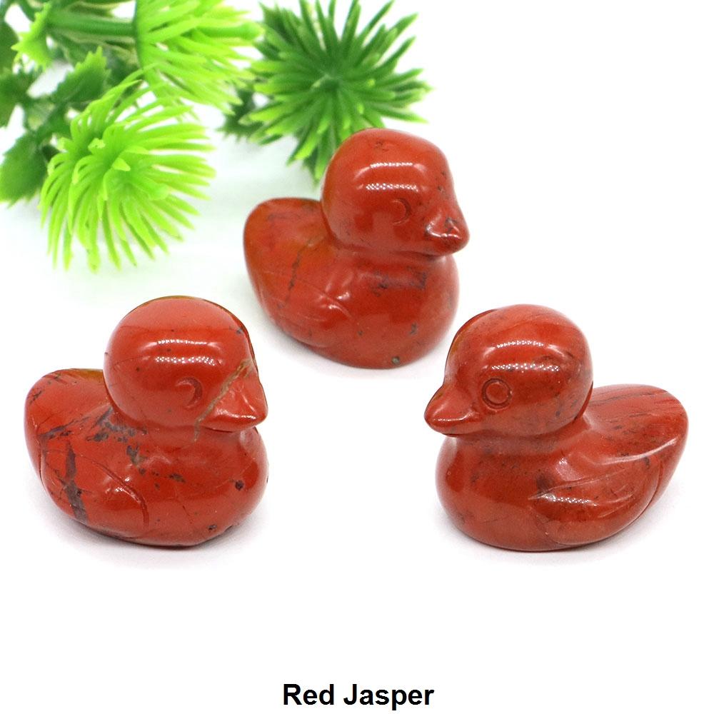 1.2" Little Duck Statue Natural Stone Reiki Healing Crystal Amethyst Tiger Eye Animal Figurine Gemstones Crafts Home Decor Gifts