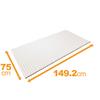 Topre Bathtub 75 x 149 L15 Shutter-type Lid, White, cm,