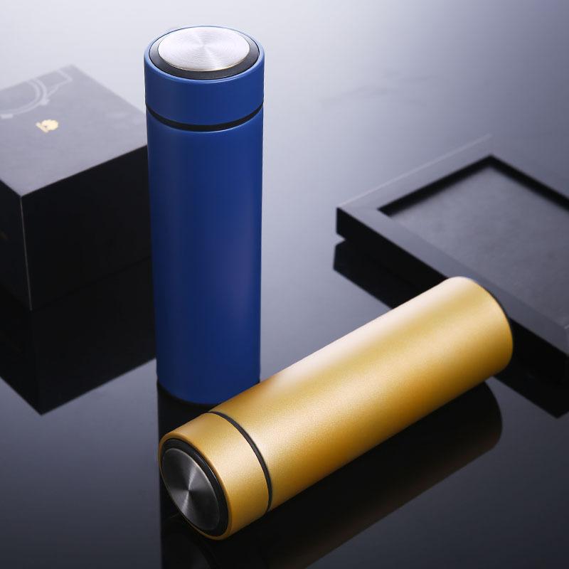 Stainless Steel 500ml Thermos Bottle Portable Leak-proof Vacuum Flask Insulated Coffee Water Bottle with Tea Partition Drinkware