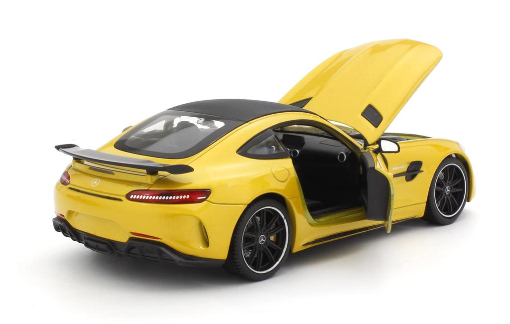 WELLY Scale Mercedes AMG GTR Yellow Finished Product Resale 1/24