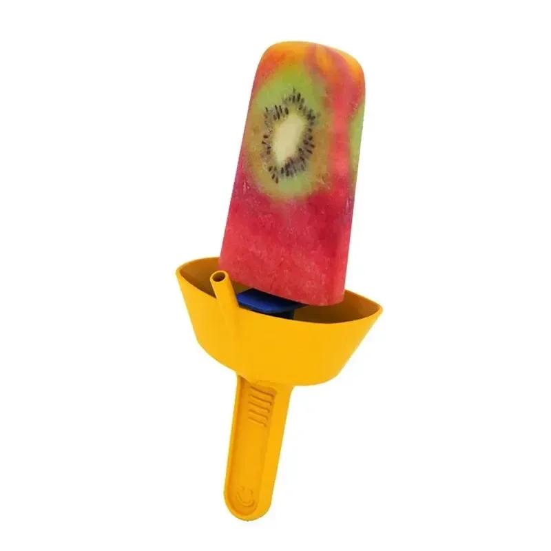 2Pcs Drip-Proof Popsicle Rack Drip Free Ice Holder No Mess Free Frozen Treats Rack Popsicle Holder with Straw For Kids Ice Cream