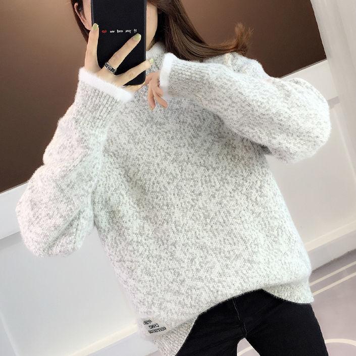 WTEMPO Women's High Neck Knitted Jumper Long Sleeve Turtleneck Sweater Loose Fit Warm Winter Autumn Knitwear Soft Knitted Coat