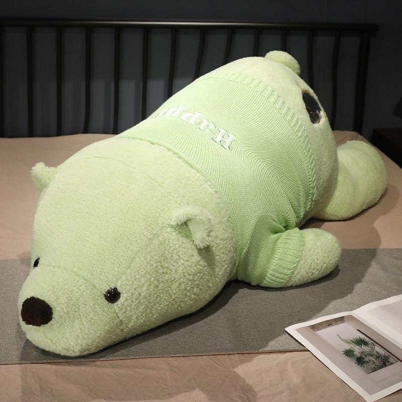 

Плюшевый медведь Полярный Игрушка Подушка-игрушка Мягкая игрушка Мультяшная Кукла для сна Компаньон зелёный
