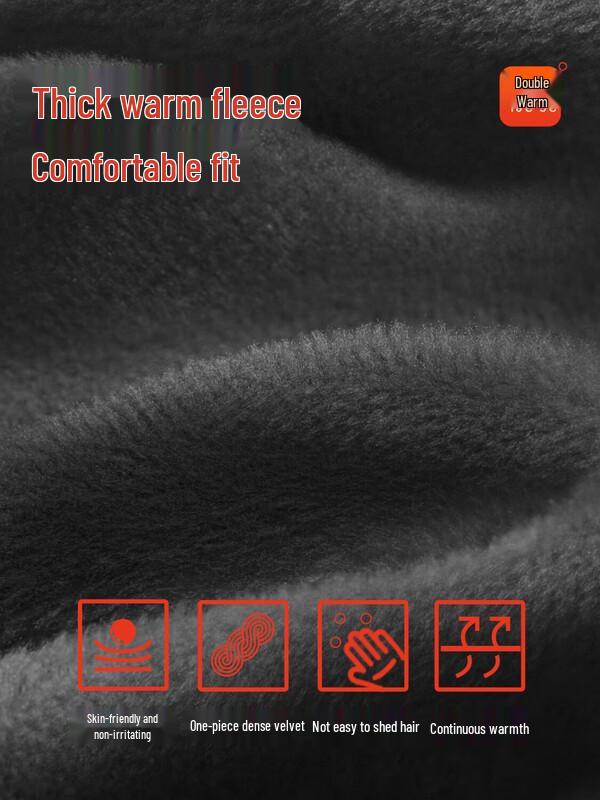 Qipilang Men's Round Neck Fleece Thermal Underwear