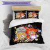 3pcs Lankybox Foxy and Rocky Pattern Bedding Set Duvet Cover Set Includes Duvet Cover &pillowcases, Perfect All Season Bedroom Decoration & Gift