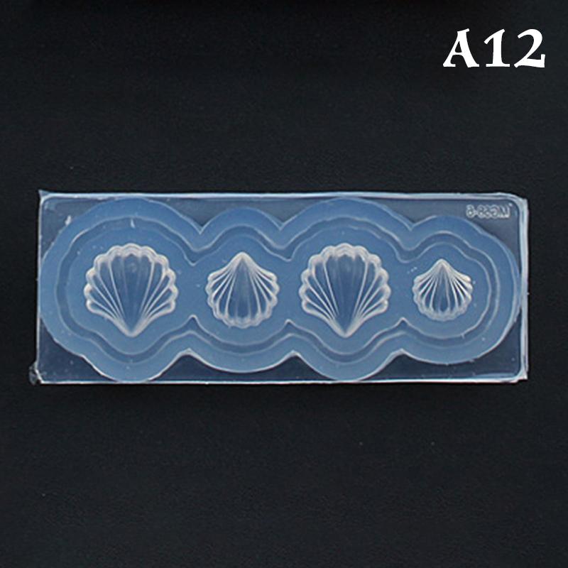 Silikonová forma na modelování nehtů Oceánský styl Mušle Hlemýžď Hvězdice 3D razítkovací destička Šablony na nehty DIY UV gel Manikúrní nástroje Nail Art