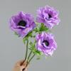 Real Touch Artificial Anemone Handmade Plastic Simulation Flowers Realistic Lifelike Fake Flower Plants Wedding Party Decor