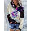 Womens Winter Hooded Sweatshirt Ethnic Print Loose Fit Long Sleeve Pullover Casual Oversized Top