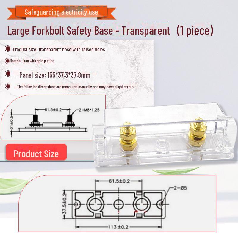 Porte-fusible de batterie de voiture à courant élevé avec connexion à boulon, 20 A-500 A