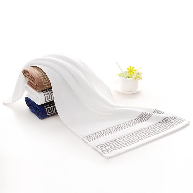 Business Cotton Towel, Thickened Absorbent Great Wall Grid Pure Cotton Towel Towel Bath Towel
