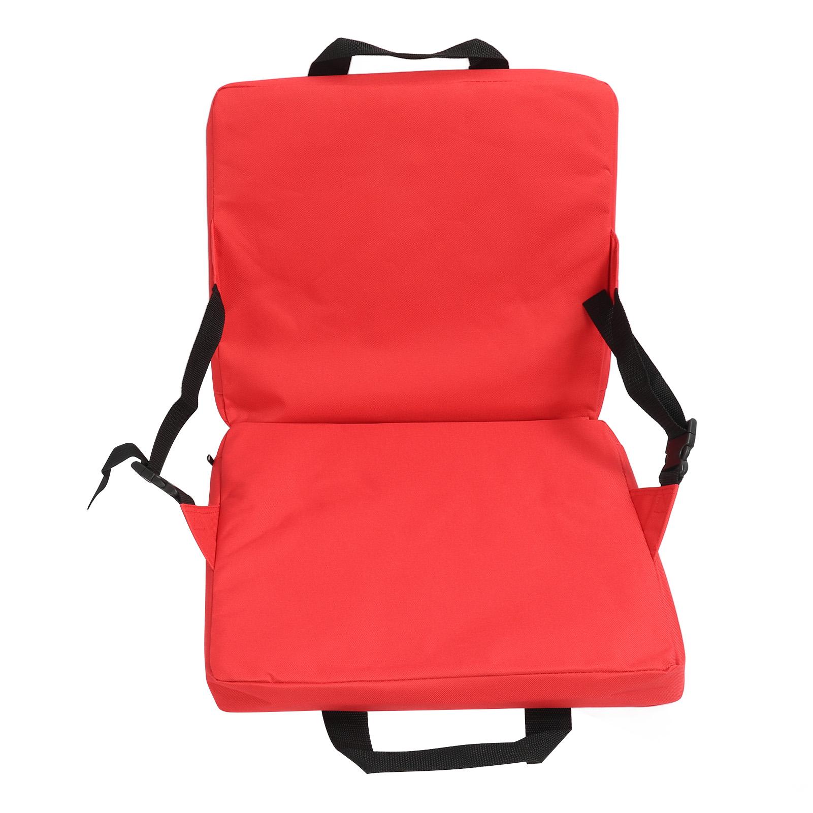 

Outdoor Back Chair Cushion Thickened Dirty Proof Soft Comfortable Stadium Chair Cushion with Backrest for Stadium Beach червоний