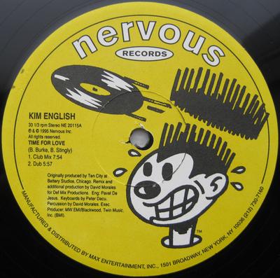 Disque 12 pouces KIM ENGLISH - Time For Love NE20115 Nervous Records 1995 US Dance & Electronica Occasion