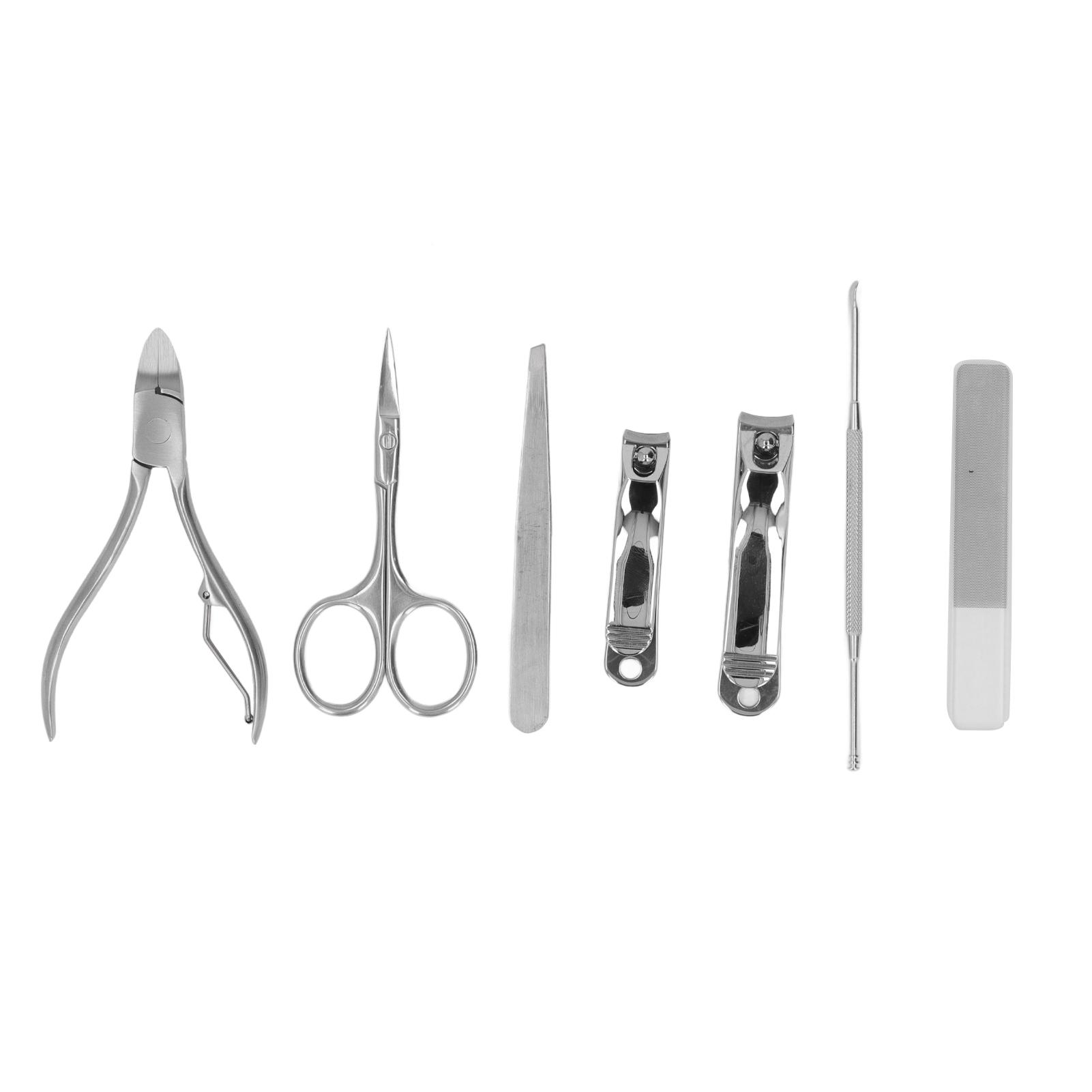

7 Pieces Manicure Set High Hardness High Sharpness Stainless Steel Nail Clipper Set for Nail Salons Makeup Studios