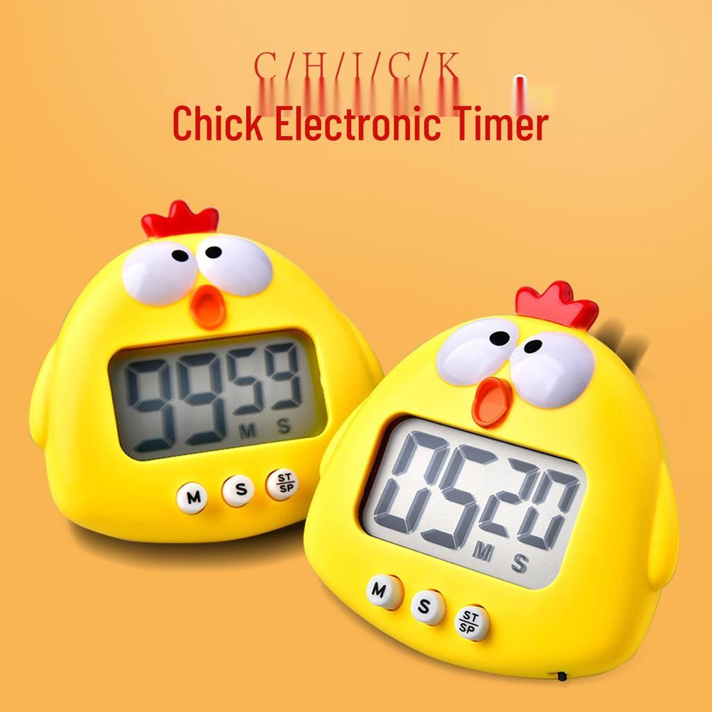 Cartoon Chicken Timer: Electronic Kitchen & Study Alarm Clock