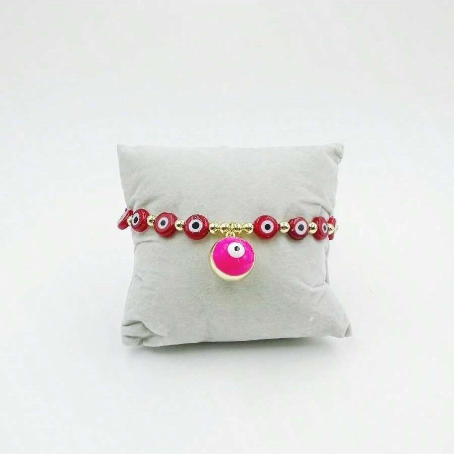 Wind Bohemian Copper Gold Plated Bells Lucky Eye Bracelet