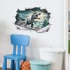 Cartoon Realistic Dinosaur Breaking Through Wall Self Adhesive Wall Sticker for Kids Room Kindergarten Decor