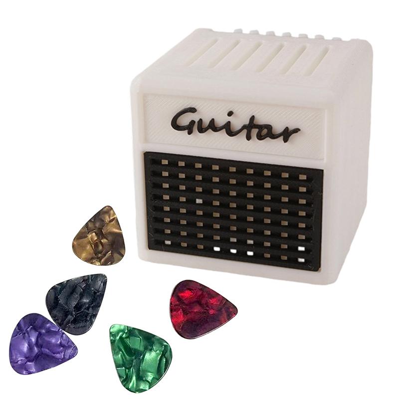 3D Printed Speaker Portable Guitar Pick Holder Waterproof Dustproof Guitar Picks Organizer Case Picks Storage Display Box Gifts