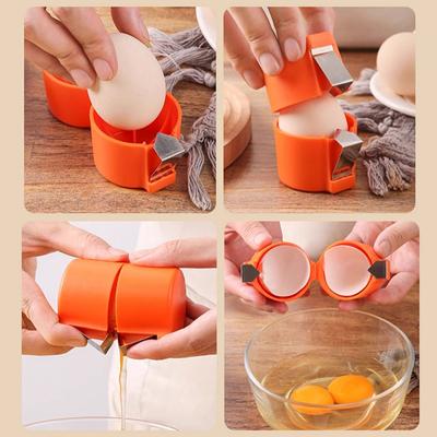 Séparateur de coquille d'œuf Ouvre-coquille d'œuf portatif Outil de coupe d'œuf domestique Outil de craquage d'œuf portable pour la cuisine à domicile