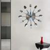 Removable Spoon Fork Wall Clock 3D Decorative Horloge Cutlery Wall Clock  Restaurant