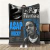 A$Aps R-Rocky A-Asap Throw Flannel Fluffy Soft Blanket Warm Skin-Friendly Throw For Sofa Bed Office Nap Winter