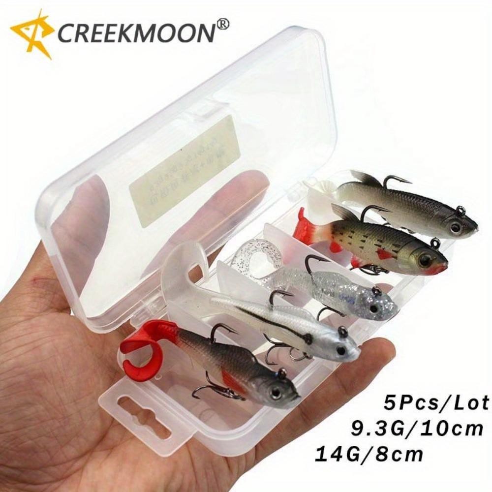 

5Pcs/box Fishing Lure 9.3g/10cm Jig Metal Head Soft Bait Swimbaits Fish Jumping Dark Sleeper Jig Fishing Lures Paddle Tail Pike 260319 белый