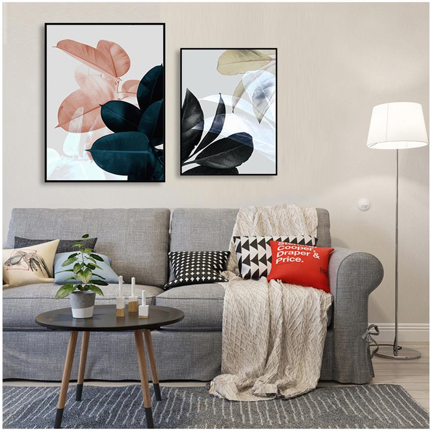 Wall Art Canvas Painting S and Prints Colorful Leaves Pictures for Living Room Home Decoration Nordic Plants