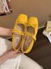 Fashion Women's Mary Jane Shoes Soft Butterfly Knot Thick Bottom Velvet Surface Increased Height Spring Single Shoes Korean Style