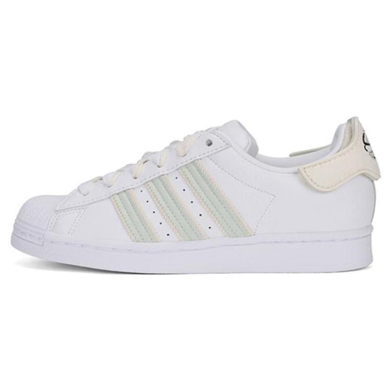 

Adidas Оригинальные кроссовки Superstar Бело-зеленые женские H03728 41⅓