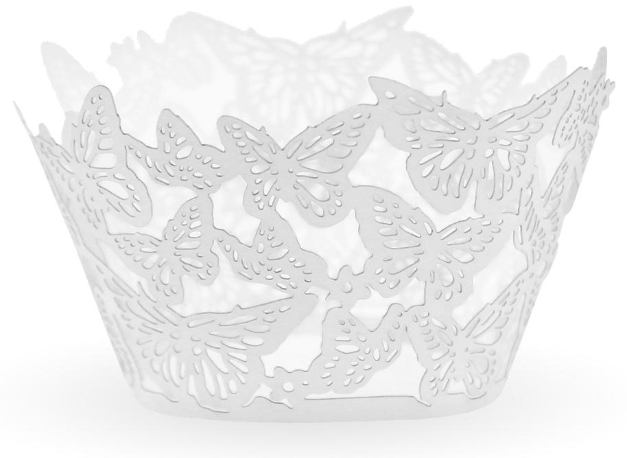Cupcake Liners Muffins Butterfly White 6 pcs