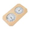 Houten Thermometer Hygrometer voor Saunaruimte Dubbele Wijzerplaat Type Temperatuur Vochtigheid Meter