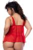 Red Plus Size Short Nightie And Thong Mal7562 Xrd