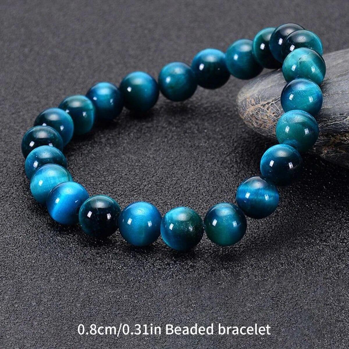 

1 шт. 6/8/10 мм минималистичный синий тигровый глаз камень браслет из бисера натуральный камень круглые бусины браслет для ежедневного украшения