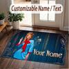 Custom Name Crystal Velvet Rug,Lady Gaga Comfortable Anti Slip Floor Mat For Room Decoration