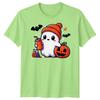 Halloween TShirt Ghost Pumpkin Iced Coffee Spooky Graphic Adults Kids Tee