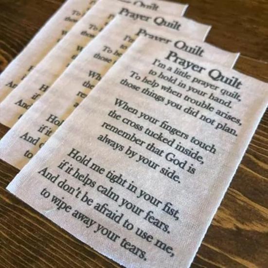 Prayer Quilt Text Panels Pre-Printed Inspirational Verses On Cotton Fabric Christian Sewing Project for Church & Charity