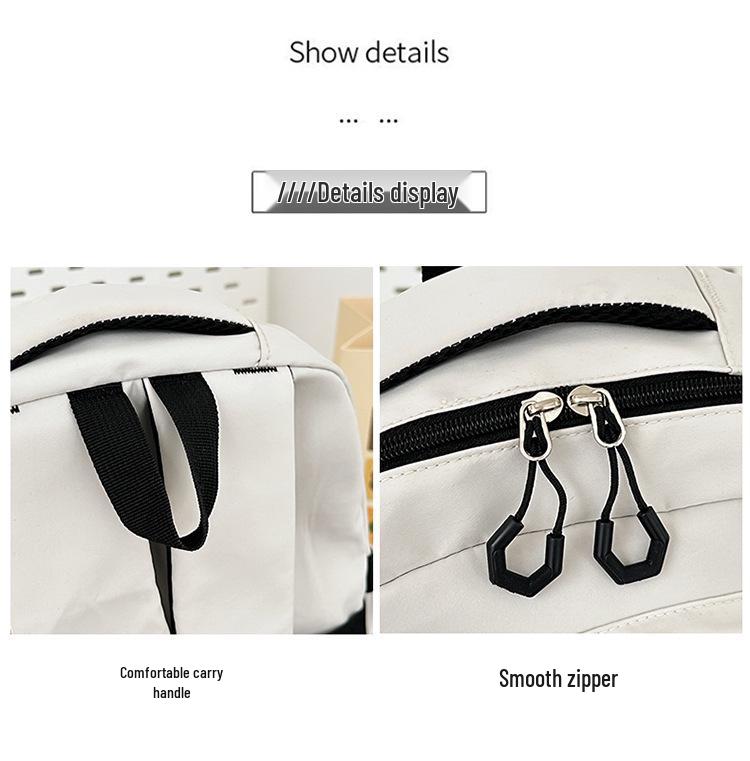 2025 Rucksack für Schüler im koreanischen und japanischen Stil - Rückenstütze, vielseitig, großes Fassungsvermögen, trendiges und schlichtes Design für die Mittelschule