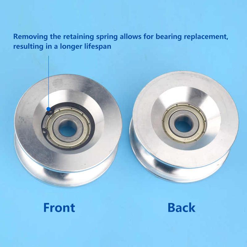 1ks U 10*60*25mm U Typ Vysoké Zatížení Hliníkové Ložisko Kladka Vodicí Kolo 6200 Ložisko Pohyblivá Kladka Gumová Kladka