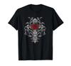 Gothic Rose Cross Graphic Tee Unisexs Breathable Cotton TShirt Short Sleeve Casual Top