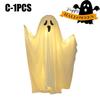 Spooky Lighted Standing Ghosts 85cm 165CM Outdoor Halloween Decor Scary Animated Haunted Porch Front Door Yard Party Atmosphere
