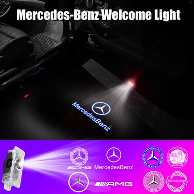 2PC Car Door Welcome Light Auto Emblem Projector Lamp For Mercedes Benz AMG E-class Couple-C207 Cabriolet-A207 ClS-C218 ClA-C117