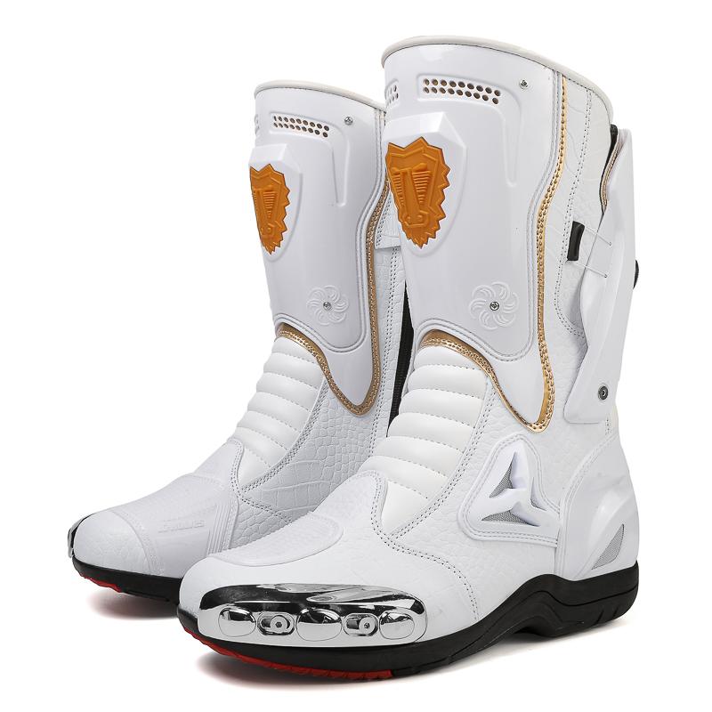 Waterproof Motorcycle Protective Boots Men Women Gear Shift Motorcycle Boots Mid-calf Motorbike Riding Shoes Winter Cycling Boot
