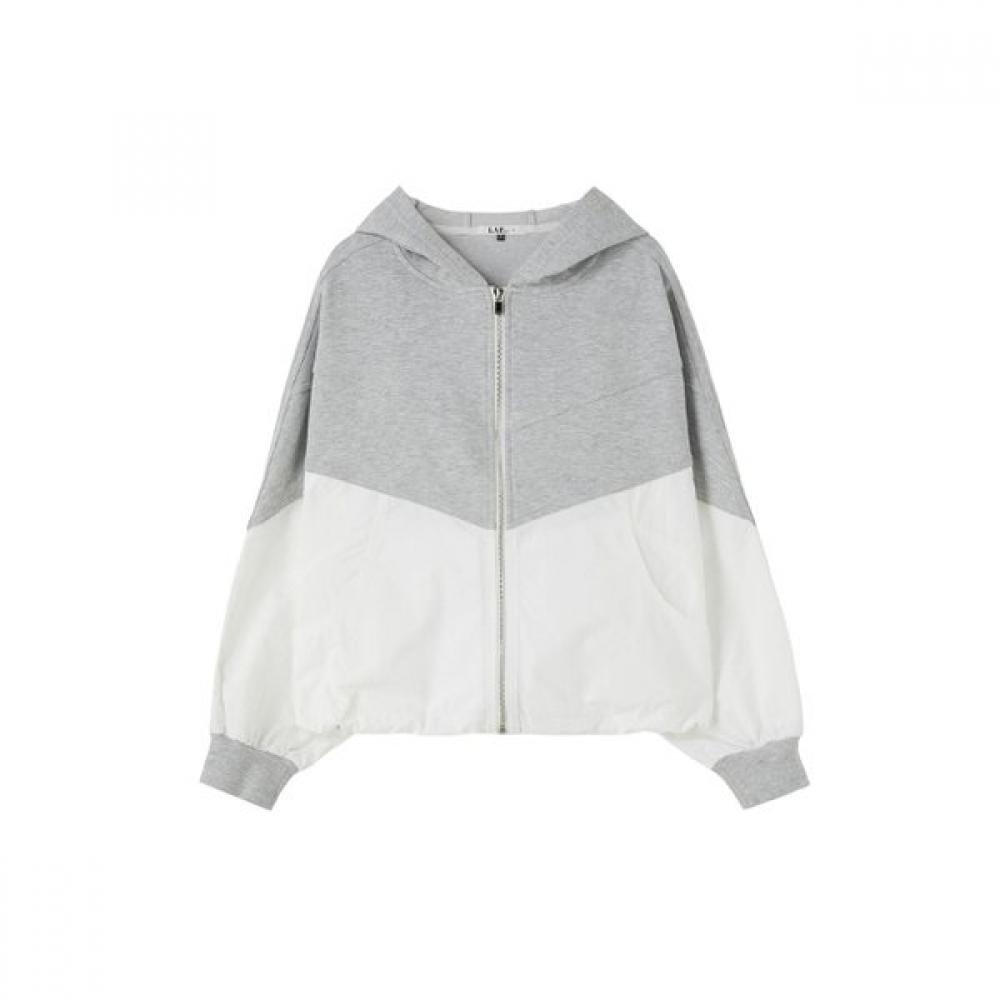 

Lap Oversized Color Block Hoodie Zip Up Ar1ct223 OM (oatmeal)/FF