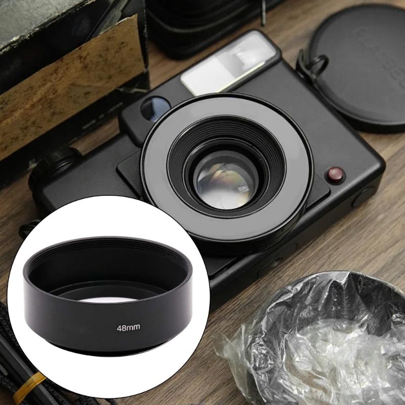 48mm Metal Lens Hood Lens Sunshades Compatible For QL17GIII Camera 48mm Filter Thread Lens Shade for Easy Storage